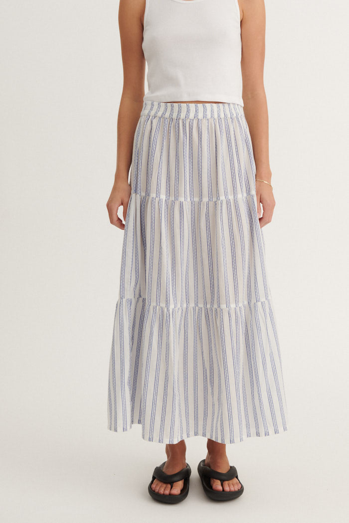 Basic Apparel Ada Skirt Nederdele 781 True navy / whisper white